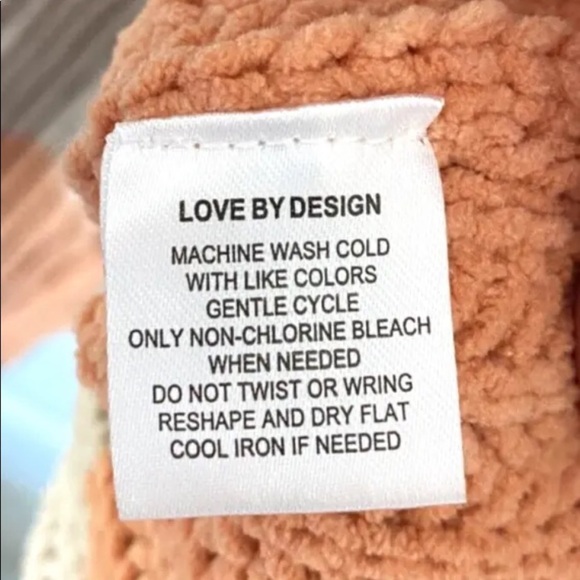 Love by Design Sz Medium Cable Knit Sweater Oversized Relaxed Striped T Back EUC - Picture 5 of 6